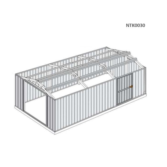 Casetta garage giardino Box in Acciaio Zincato 360x514cm x h2.32m - 320KG - 18,5mq - VERDE in Capanni CarrelloDigitale.it - Seclì, commercioVirtuoso.it
