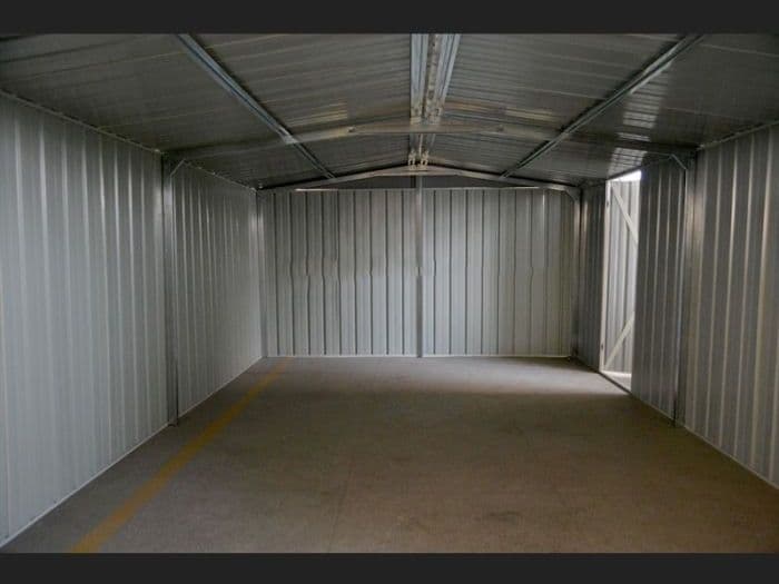 Box garage auto lamiera capanno in Acciaio Zincato 360x600cm x h2.32m - 346KG - 21,6mq - BIANCO in Capanni CarrelloDigitale.it - Seclì, commercioVirtuoso.it