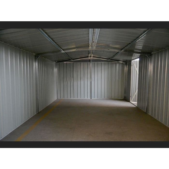 Box garage auto lamiera capanno in Acciaio Zincato 360x600cm x h2.32m - 346KG - 21,6mq - BIANCO in Capanni CarrelloDigitale.it - Seclì, commercioVirtuoso.it