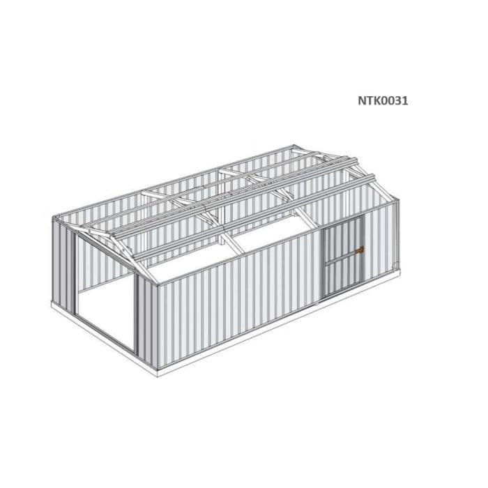 Box garage lamiera deposito in Acciaio Zincato 360x600cm x h2.32m - 346KG - 21,6mq - VERDE in Capanni CarrelloDigitale.it - Seclì, commercioVirtuoso.it