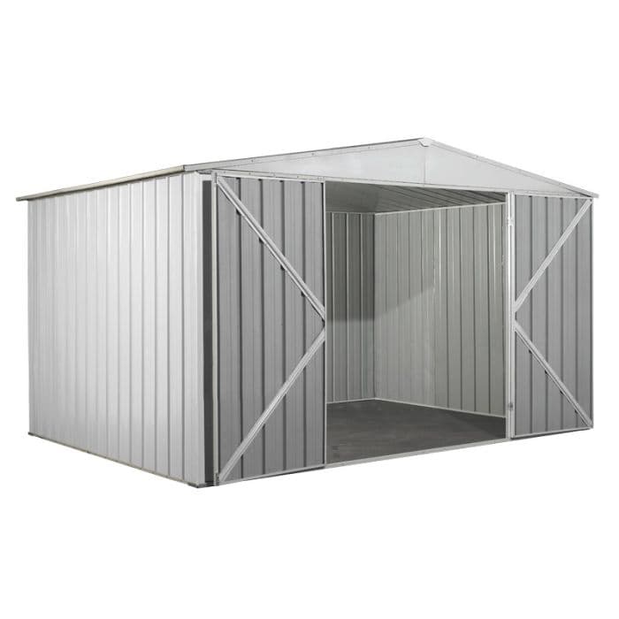 Box attrezzi giardino in Acciaio Zincato 360x260cm x h2.12m - 130KG - 9,36mq - BIANCO in Capanni CarrelloDigitale.it - Seclì, commercioVirtuoso.it
