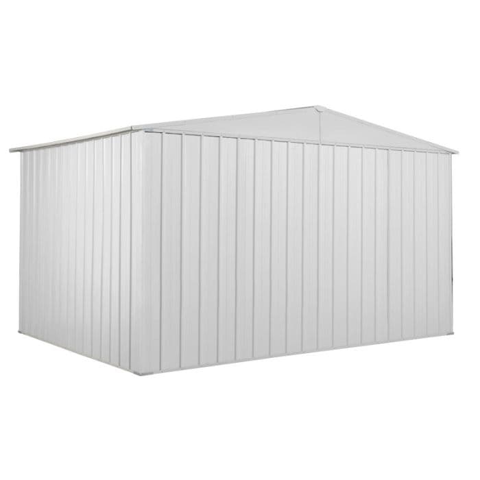 Box attrezzi giardino in Acciaio Zincato 360x260cm x h2.12m - 130KG - 9,36mq - BIANCO in Capanni CarrelloDigitale.it - Seclì, commercioVirtuoso.it