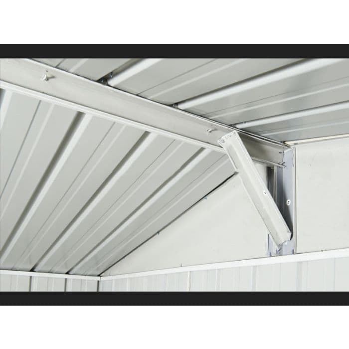 Box attrezzi giardino in Acciaio Zincato 360x260cm x h2.12m - 130KG - 9,36mq - BIANCO in Capanni CarrelloDigitale.it - Seclì, commercioVirtuoso.it