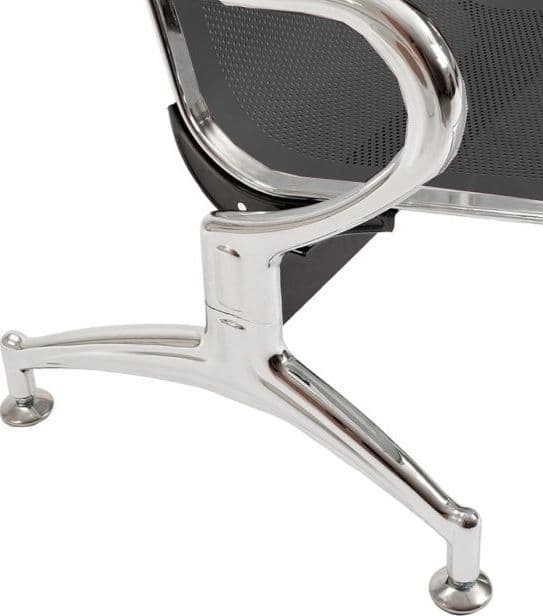 Panca per sala attesa ufficio studio in acciaio a 1 posto - colore nero in Sedie per sale riunioni CarrelloDigitale.it - Seclì, commercioVirtuoso.it