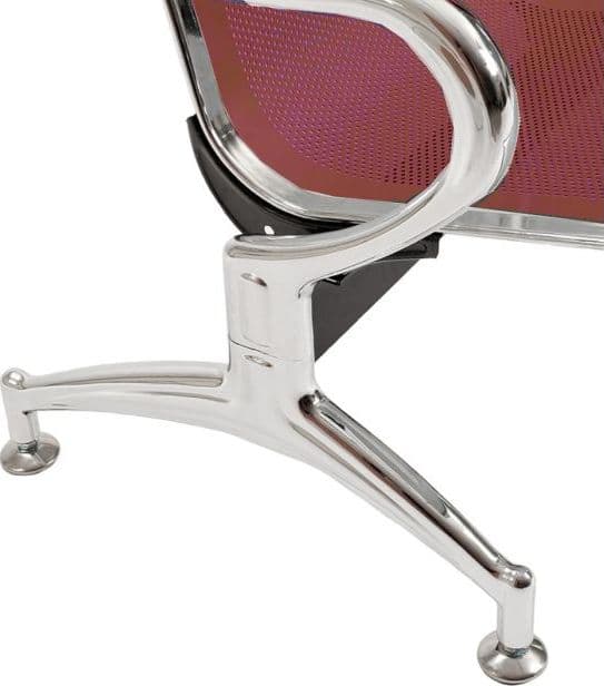 Panca per sala attesa ufficio studio in acciaio a 1 posto - colore rosso in Sedie per sale riunioni CarrelloDigitale.it - Seclì, commercioVirtuoso.it