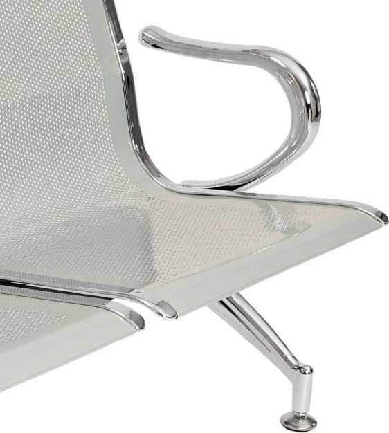 Panca in acciao per sala attesa ufficio studio a 3 posti in Sedie per sale riunioni CarrelloDigitale.it - Seclì, commercioVirtuoso.it