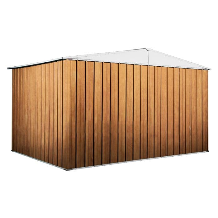 Garage deposito attrezzi Box in Acciaio Zincato 360x260cm x h2.12m - 130KG - 9,36mq - LEGNO in Capanni CarrelloDigitale.it - Seclì, commercioVirtuoso.it
