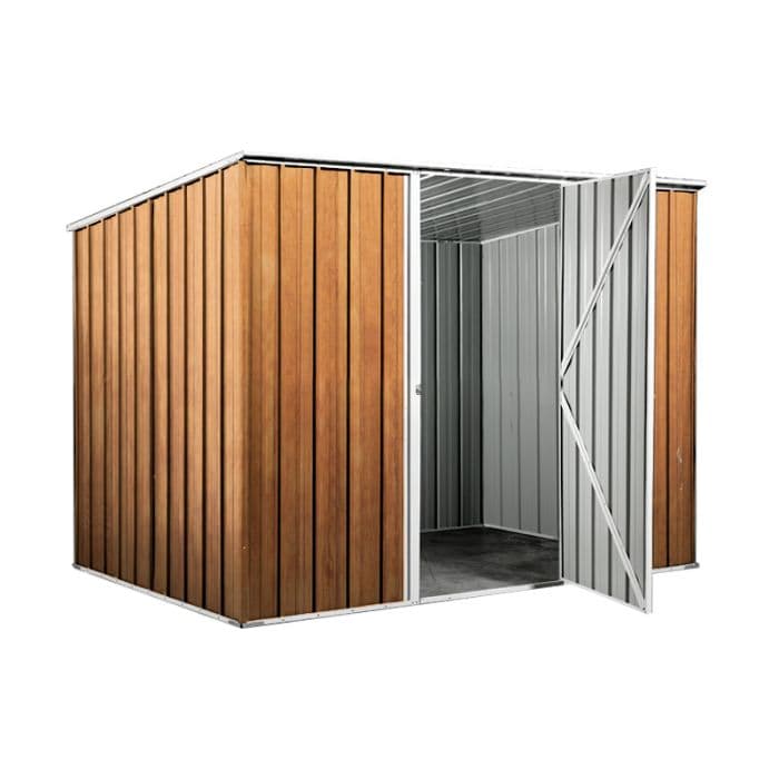 Casetta attrezzi Box garage in Acciaio Zincato 260x185cm x h1.92m - 85kg - 4,81 mq - LEGNO in Capanni CarrelloDigitale.it - Seclì, commercioVirtuoso.it