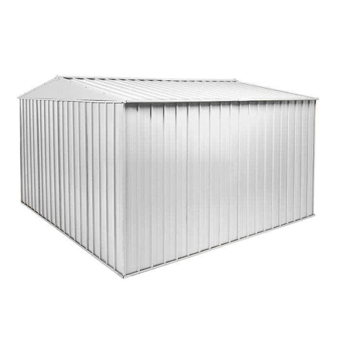 Box in Acciaio Zincato garage attrezzi lamiera 360x3.45cm x h2.12m - 150KG - 12,42mq - BIANCO in Capanni CarrelloDigitale.it - Seclì, commercioVirtuoso.it