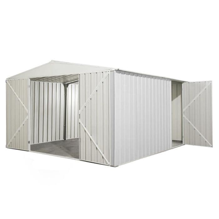 Garage deposito lamiera Box in Acciaio Zincato 360x430cm x h2.10m - 185KG - 15,48mq - BIANCO in Capanni CarrelloDigitale.it - Seclì, commercioVirtuoso.it