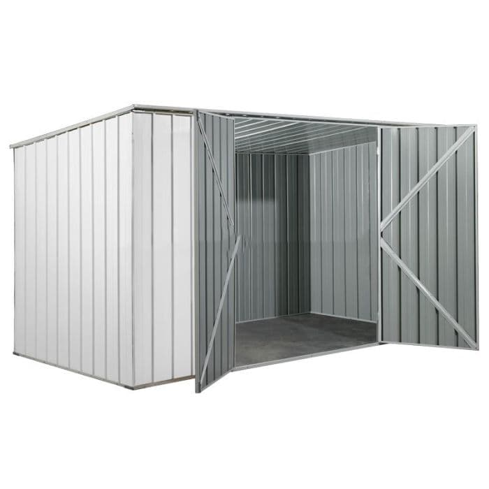 Casetta deposito lamiera Box in Acciaio Zincato 345x186cm x h1.92m - 98KG - 6.42mq - BIANCO in Capanni CarrelloDigitale.it - Seclì, commercioVirtuoso.it