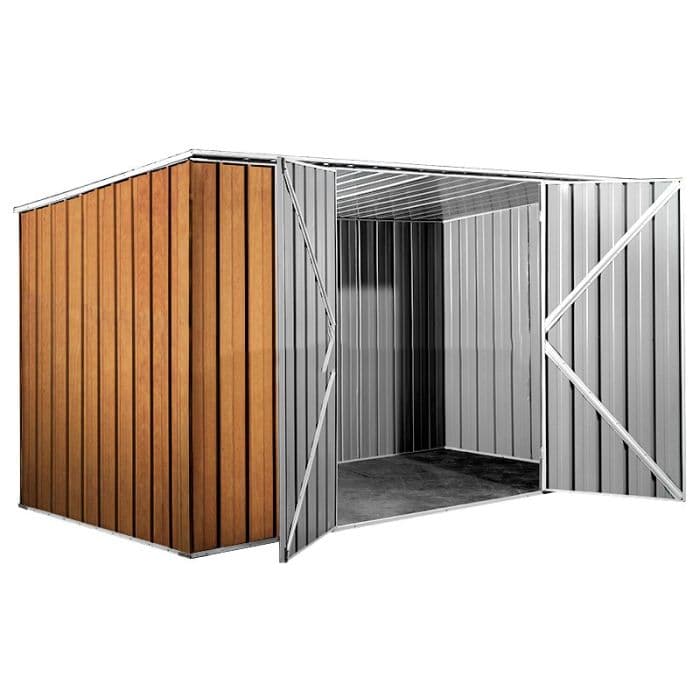 Casetta attrezzi giardino lamiera Box in Acciaio Zincato 345x186cm x h1.92m - 98KG - 6.42mq - LEGNO in Capanni CarrelloDigitale.it - Seclì, commercioVirtuoso.it