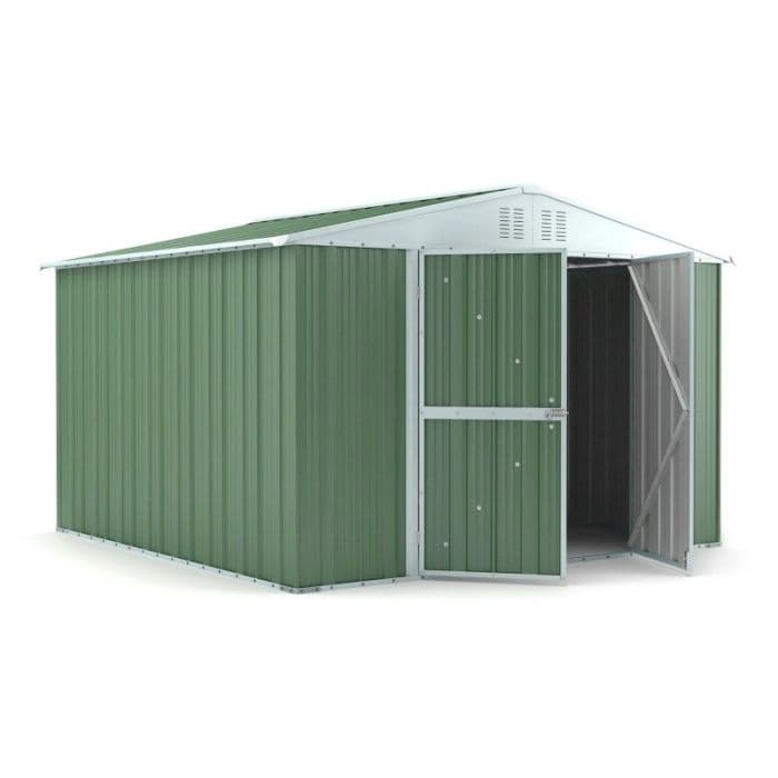 Box lamiera giardino casetta attrezzi in Acciaio Zincato 327x307cm x h2.15m - 145KG - 10,04mq - VERDE in Capanni CarrelloDigitale.it - Seclì, commercioVirtuoso.it