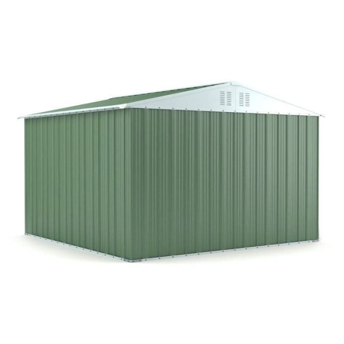 Box lamiera giardino casetta attrezzi in Acciaio Zincato 327x307cm x h2.15m - 145KG - 10,04mq - VERDE in Capanni CarrelloDigitale.it - Seclì, commercioVirtuoso.it