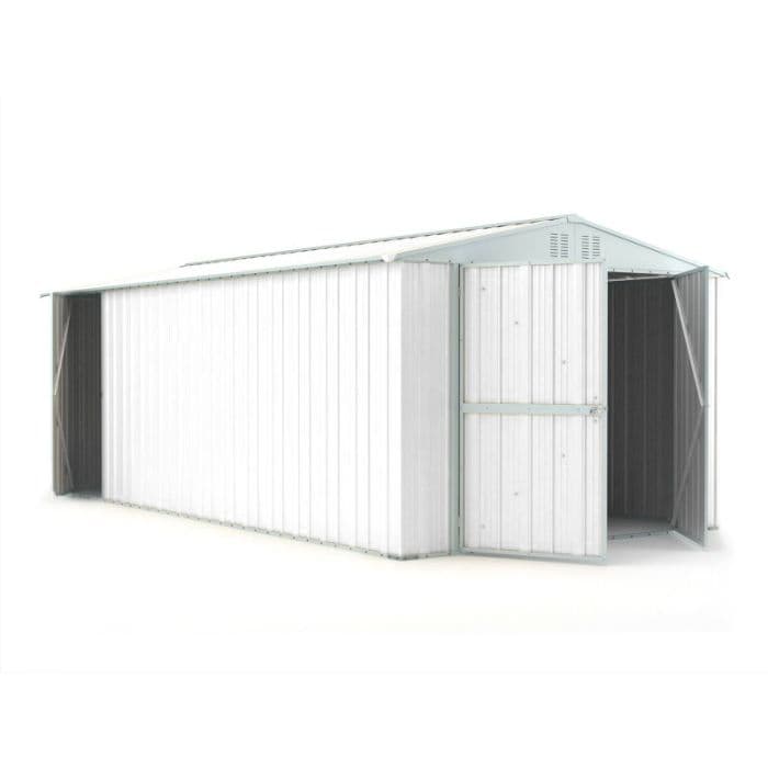 Box in lamiera garage auto Acciaio Zincato 327x611cm x h2.35m - 346KG - 19,98mq - BIANCO in Capanni CarrelloDigitale.it - Seclì, commercioVirtuoso.it