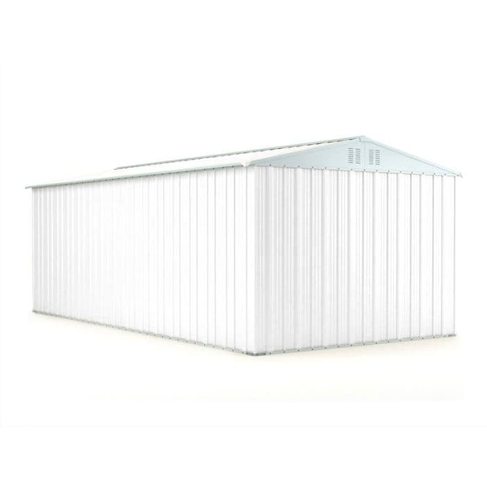 Box in lamiera garage auto Acciaio Zincato 327x611cm x h2.35m - 346KG - 19,98mq - BIANCO in Capanni CarrelloDigitale.it - Seclì, commercioVirtuoso.it