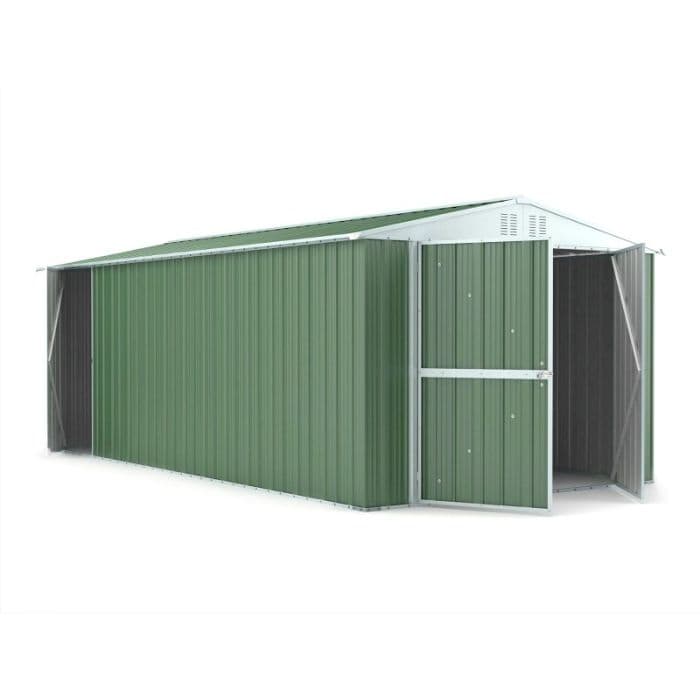 Garage lamiera Box auto in Acciaio Zincato 327x611cm x h2.35m - 346KG – 19,98mq - VERDE in Capanni CarrelloDigitale.it - Seclì, commercioVirtuoso.it