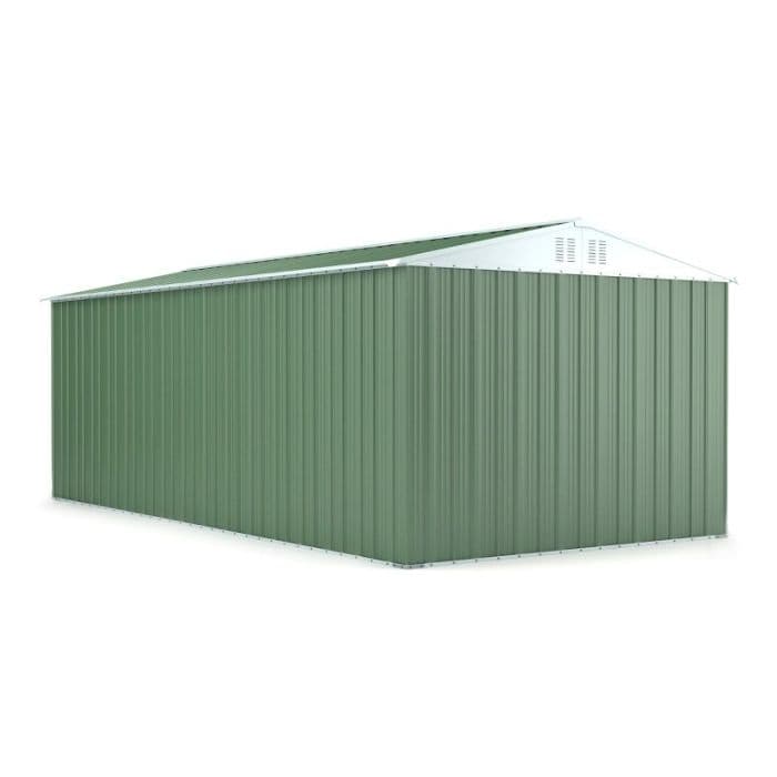 Garage lamiera Box auto in Acciaio Zincato 327x611cm x h2.35m - 346KG – 19,98mq - VERDE in Capanni CarrelloDigitale.it - Seclì, commercioVirtuoso.it