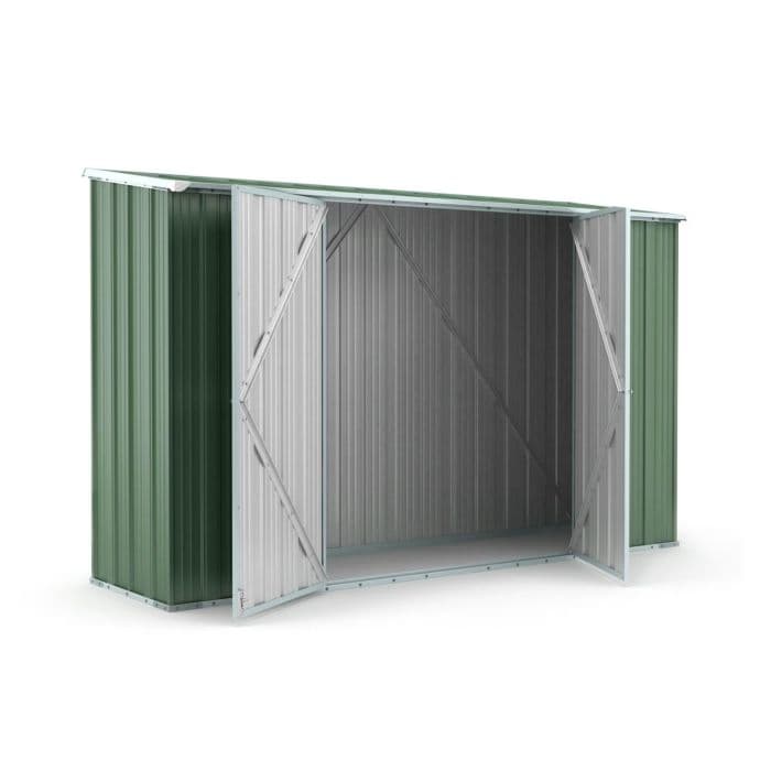 Box in Acciaio Zincato casetta attrezzi giardino 307x100cm x h1.92m - 75KG - 3.07mq - VERDE in Capanni CarrelloDigitale.it - Seclì, commercioVirtuoso.it