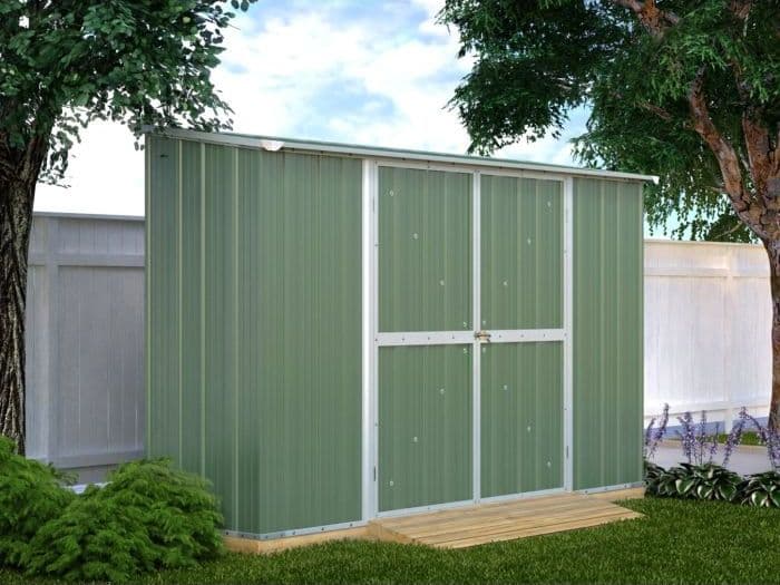 Box in Acciaio Zincato casetta attrezzi giardino 307x100cm x h1.92m - 75KG - 3.07mq - VERDE in Capanni CarrelloDigitale.it - Seclì, commercioVirtuoso.it
