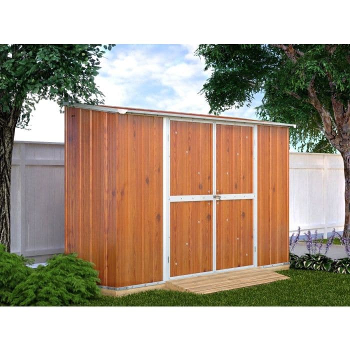 Casetta giardino Box in lamiera di Acciaio Zincato 307x100cm x h1.92m - 75KG - 3.07mq in Capanni CarrelloDigitale.it - Seclì, commercioVirtuoso.it