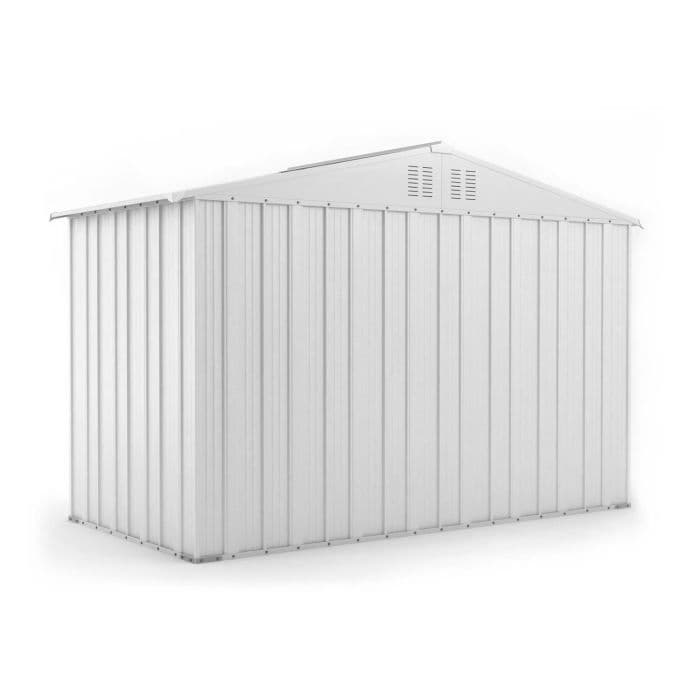 Box attrezzi casetta giardino in Acciaio Zincato 327x155cm x h2.15m - 114KG - 5.06mq - BIANCO in Capanni CarrelloDigitale.it - Seclì, commercioVirtuoso.it