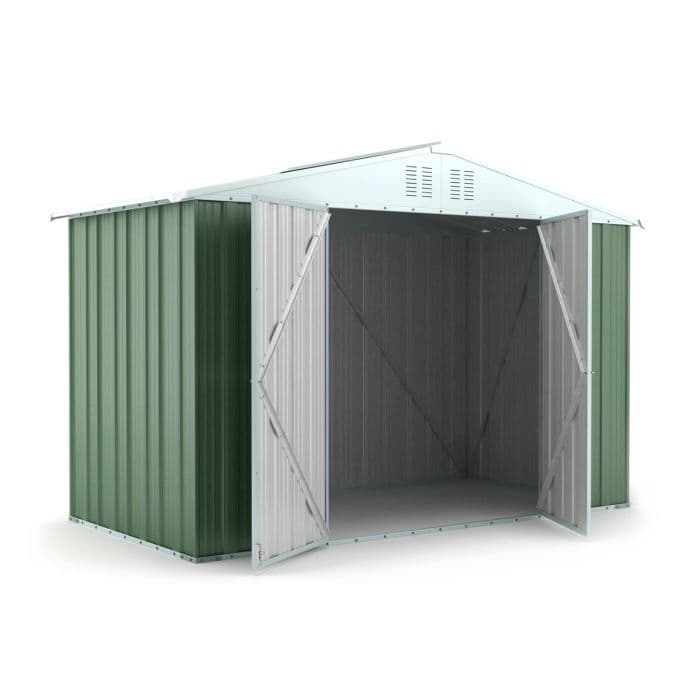 Box attrezzi casetta lamiera giardino in Acciaio Zincato 327x155cm x h2.15m - 114KG - 5.06mq - VERDE in Capanni CarrelloDigitale.it - Seclì, commercioVirtuoso.it