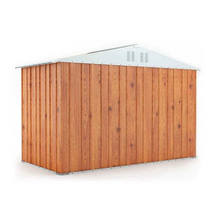 Box in lamiera casetta attrezzi giardino Acciaio Zincato 327x155cm x h2.15m - 114KG - 5.06mq - LEGNO in Capanni CarrelloDigitale.it - Seclì, commercioVirtuoso.it