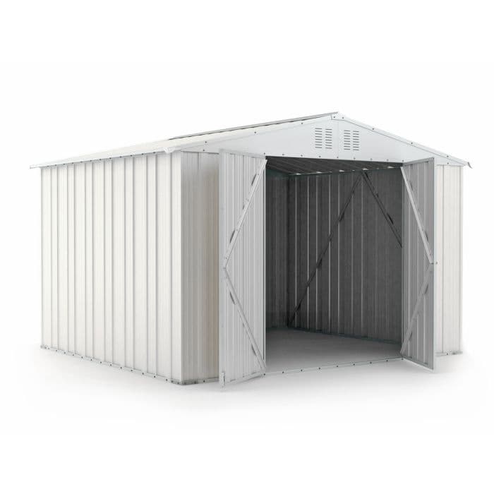Box in lamiera zincata per esterno 327x269cm x h 215cm - 132 kg - 8,80mq BIANCO in Capanni CarrelloDigitale.it - Seclì, commercioVirtuoso.it