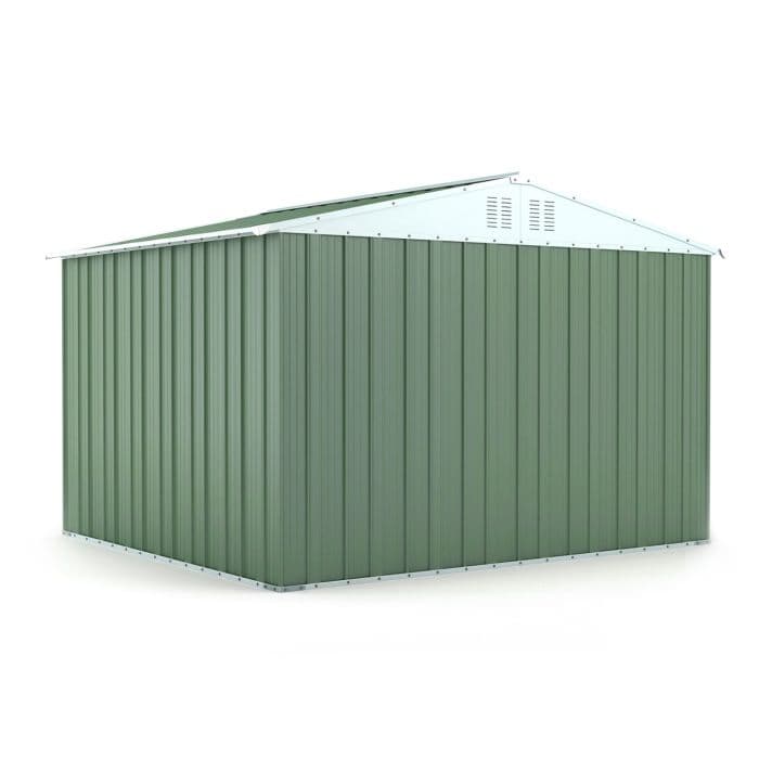 Casetta acciaio da giardino in lamiera zincata 327x269cm x h 215cm - 132 kg - 8,80mq VERDE in Capanni CarrelloDigitale.it - Seclì, commercioVirtuoso.it