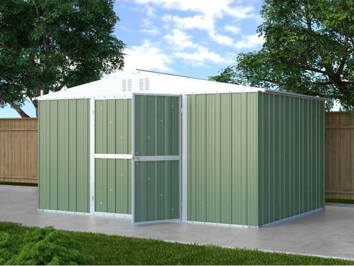 Box deposito garage giardino in lamiera zincata 403x269cm x h 215cm - 149kg - 10,84mq VERDE in Capanni CarrelloDigitale.it - Seclì, commercioVirtuoso.it