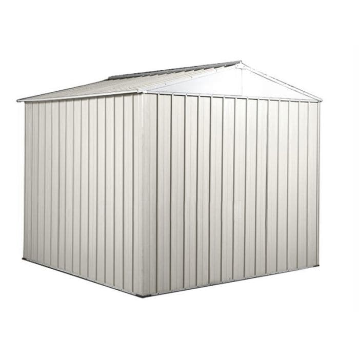 Capanno per esterno in lamiera di acciaio zincata 275x175cm x h 212cm - 87 kg - 4,81mq BIANCO in Capanni CarrelloDigitale.it - Seclì, commercioVirtuoso.it