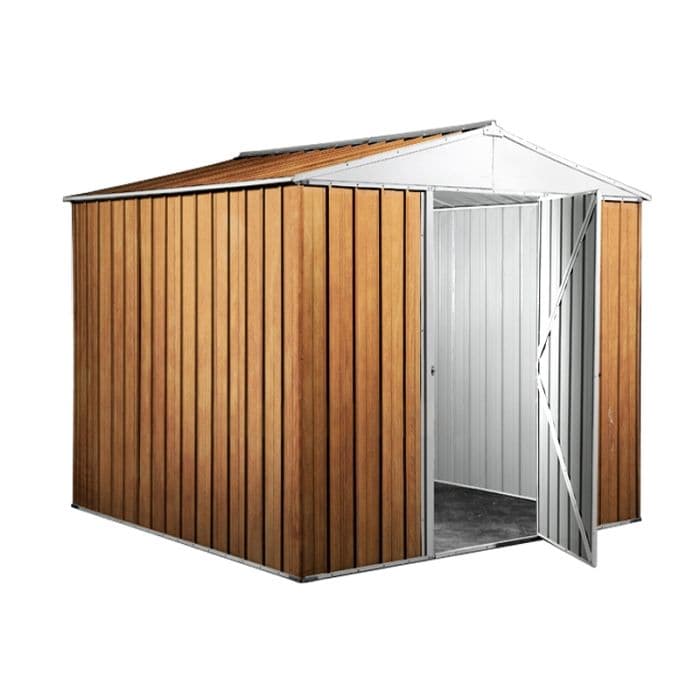 Capanno baracca in lamiera di acciaio casetta giardino porta attrezzi 275x175cm x h 212cm - 87 kg - 4,81mq LEGNO in Capanni CarrelloDigitale.it - Seclì, commercioVirtuoso.it