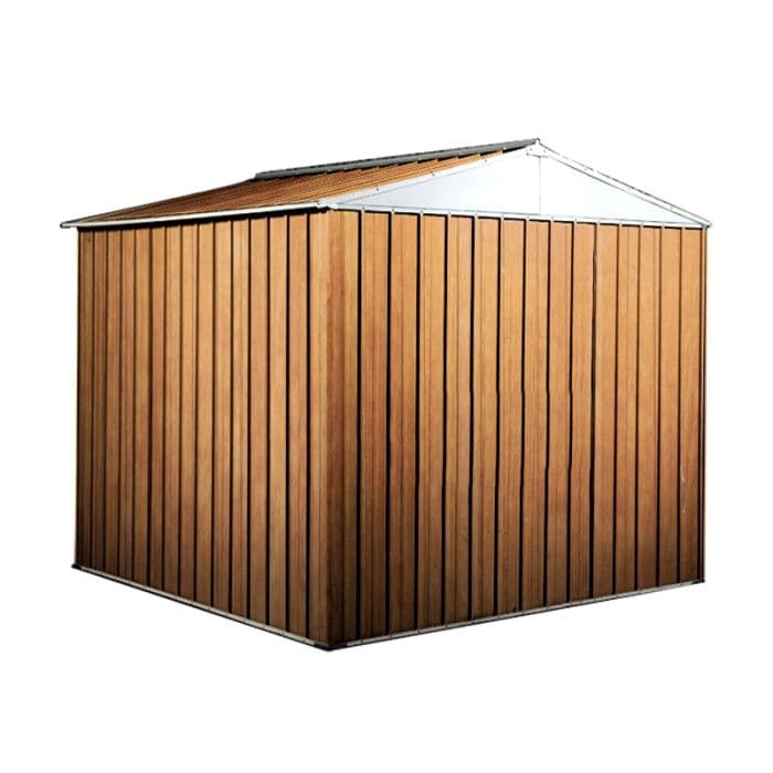 Capanno baracca in lamiera di acciaio casetta giardino porta attrezzi 275x175cm x h 212cm - 87 kg - 4,81mq LEGNO in Capanni CarrelloDigitale.it - Seclì, commercioVirtuoso.it