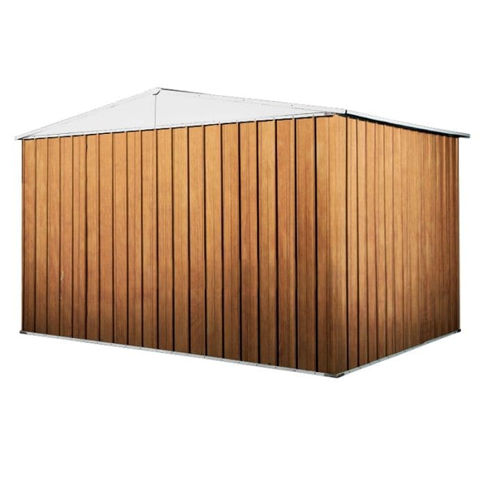 Capanno rimessa attrezzi per esterno casetta giardino box in lamiera 360x175cm x h 212cm - 110 kg - 6,30 mq LEGNO in Capanni CarrelloDigitale.it - Seclì, commercioVirtuoso.it