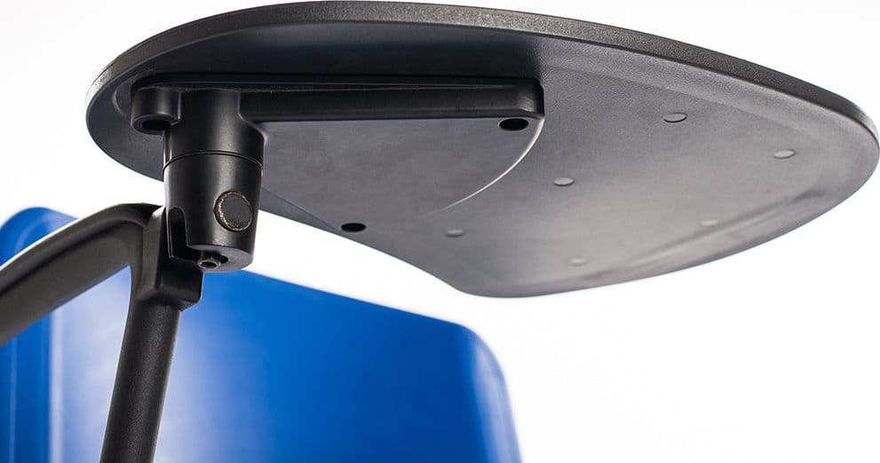 Set di 6 sedie impilabili in plastica blu con Ribaltina scrittoio tavoletta per sala conferenza meeting e convegni in Sedie per sale riunioni CarrelloDigitale.it - Seclì, commercioVirtuoso.it