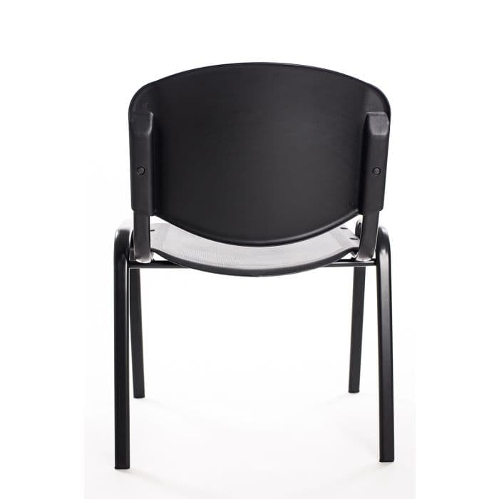 Set di 6 sedie per sala attesa ufficio studio conferenze riunione ospite impilabili in plastica nera in Sedie per sale riunioni CarrelloDigitale.it - Seclì, commercioVirtuoso.it