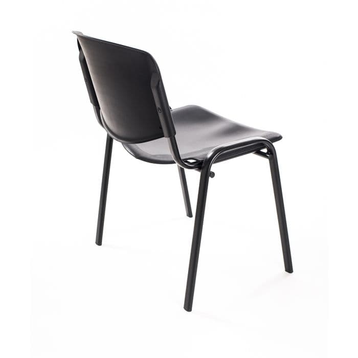 Set di 6 sedie per sala attesa ufficio studio conferenze riunione ospite impilabili in plastica nera in Sedie per sale riunioni CarrelloDigitale.it - Seclì, commercioVirtuoso.it