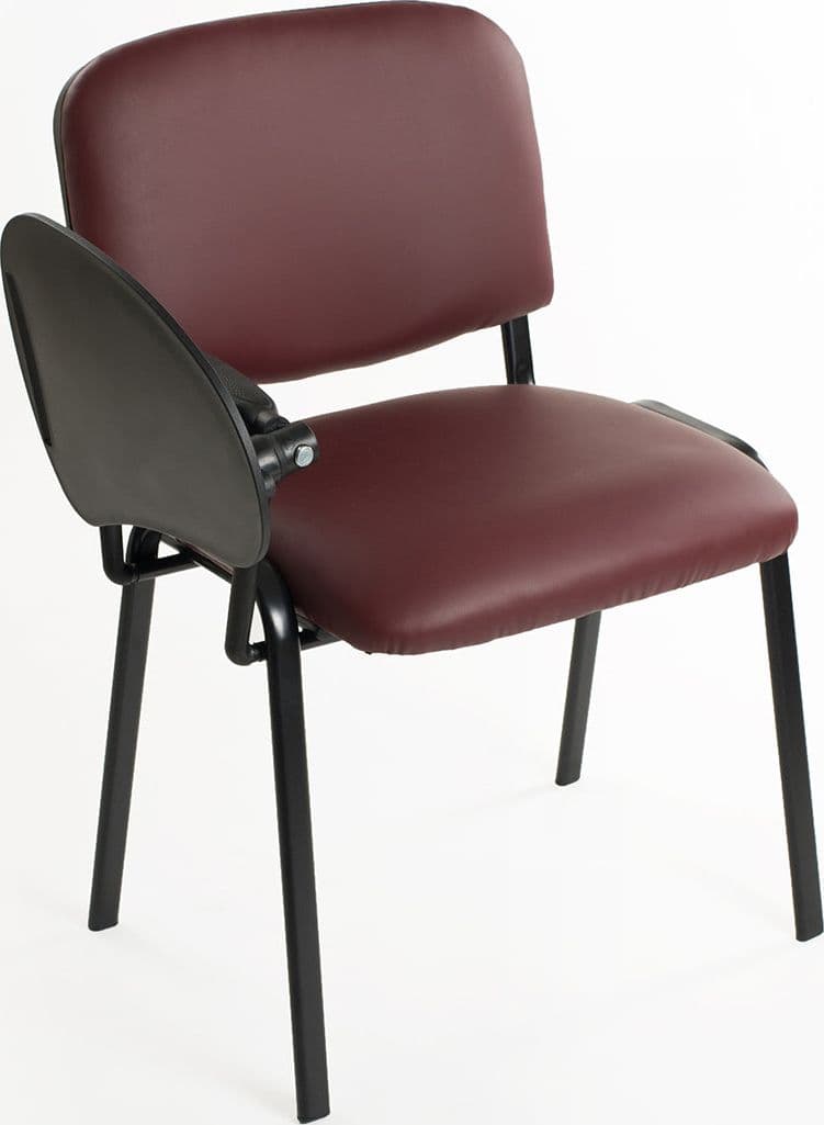 Set di 6 sedie impilabili in Ecopelle Bordeaux con Ribaltina scrittoio tavoletta per studio sala conferenza convegni in Sedie per sale riunioni CarrelloDigitale.it - Seclì, commercioVirtuoso.it