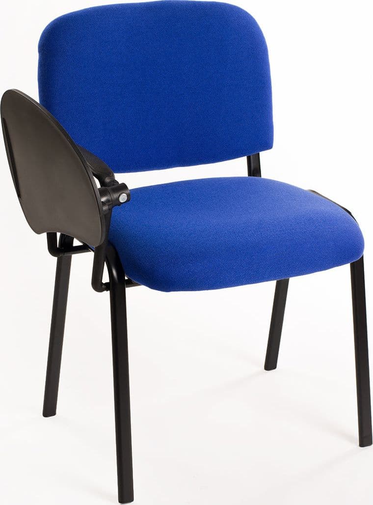 Set di 6 sedie Impilabili in Tessuto Blu con Ribaltina scrittoio tavoletta per studio sala conferenza convegni in Sedie per sale riunioni CarrelloDigitale.it - Seclì, commercioVirtuoso.it