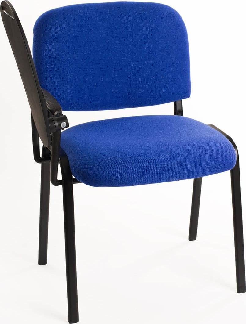 Set di 6 sedie Impilabili in Tessuto Blu con Ribaltina scrittoio tavoletta per studio sala conferenza convegni in Sedie per sale riunioni CarrelloDigitale.it - Seclì, commercioVirtuoso.it