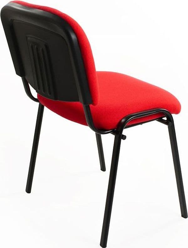 Set Di 6 Sedie Per Sala attesa Ufficio Studio Conferenze Riunione Ospite Impilabili Imbottite In Tessuto Rosso in Sedie per sale riunioni CarrelloDigitale.it - Seclì, commercioVirtuoso.it