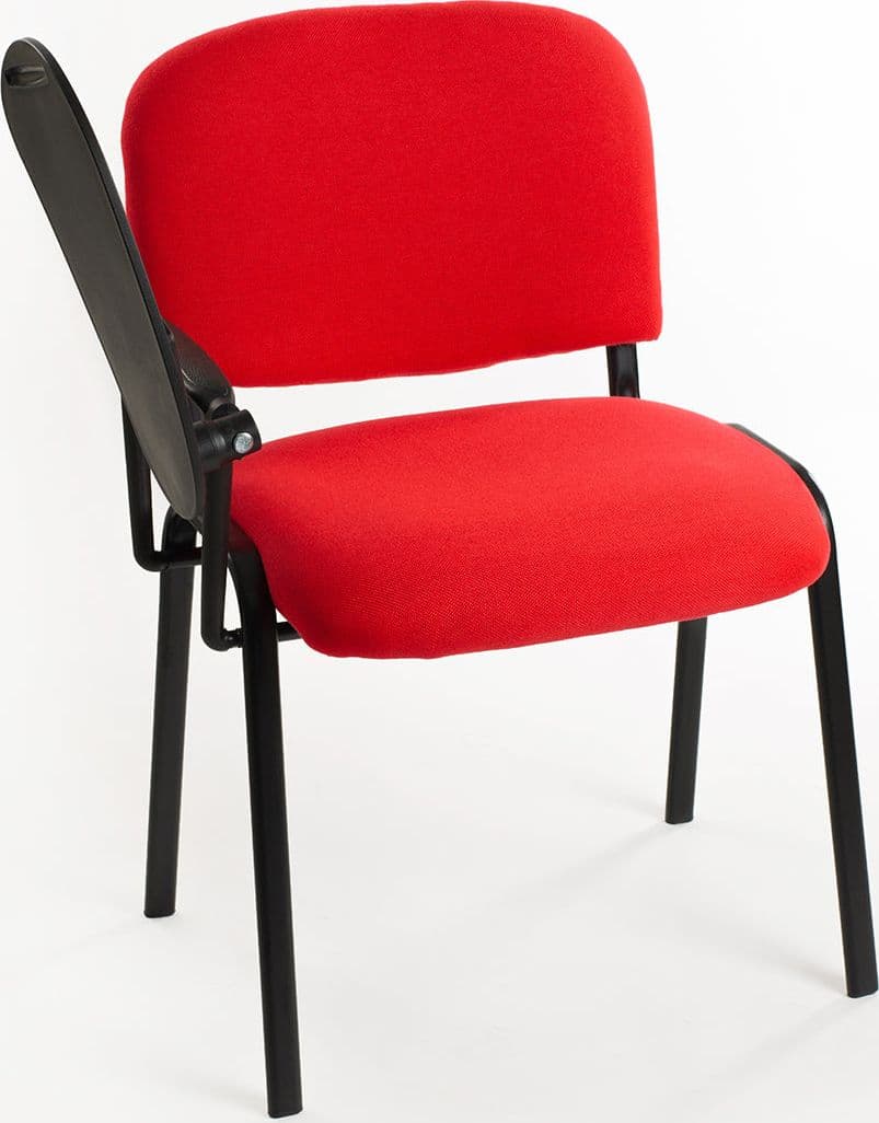 Set di 6 sedie Impilabili in Tessuto Rosso con Ribaltina scrittoio tavoletta per studio sala conferenza convegni in Sedie per sale riunioni CarrelloDigitale.it - Seclì, commercioVirtuoso.it