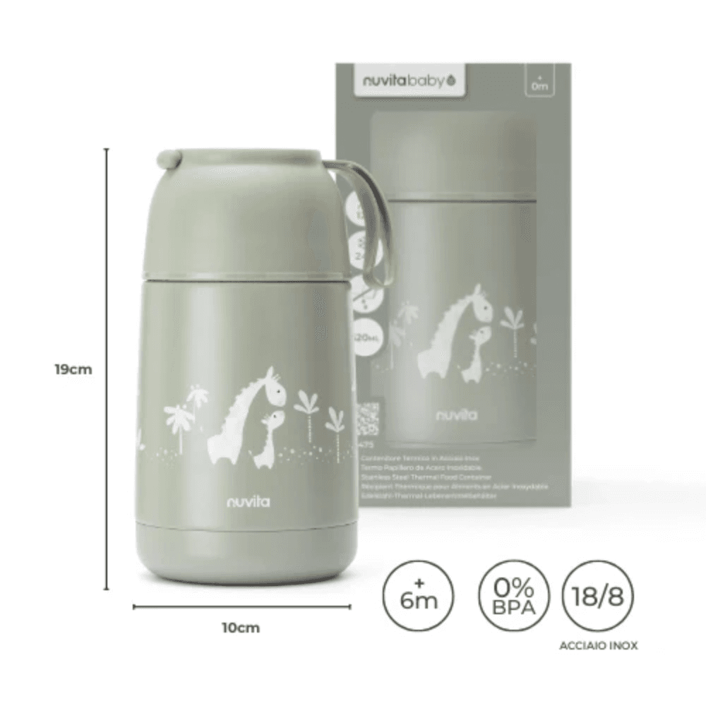 Contenitore termico per alimenti in acciaio da 620ml Nuvita in Contenitori porta cibo La Casa Del Bebè - Napoli, commercioVirtuoso.it