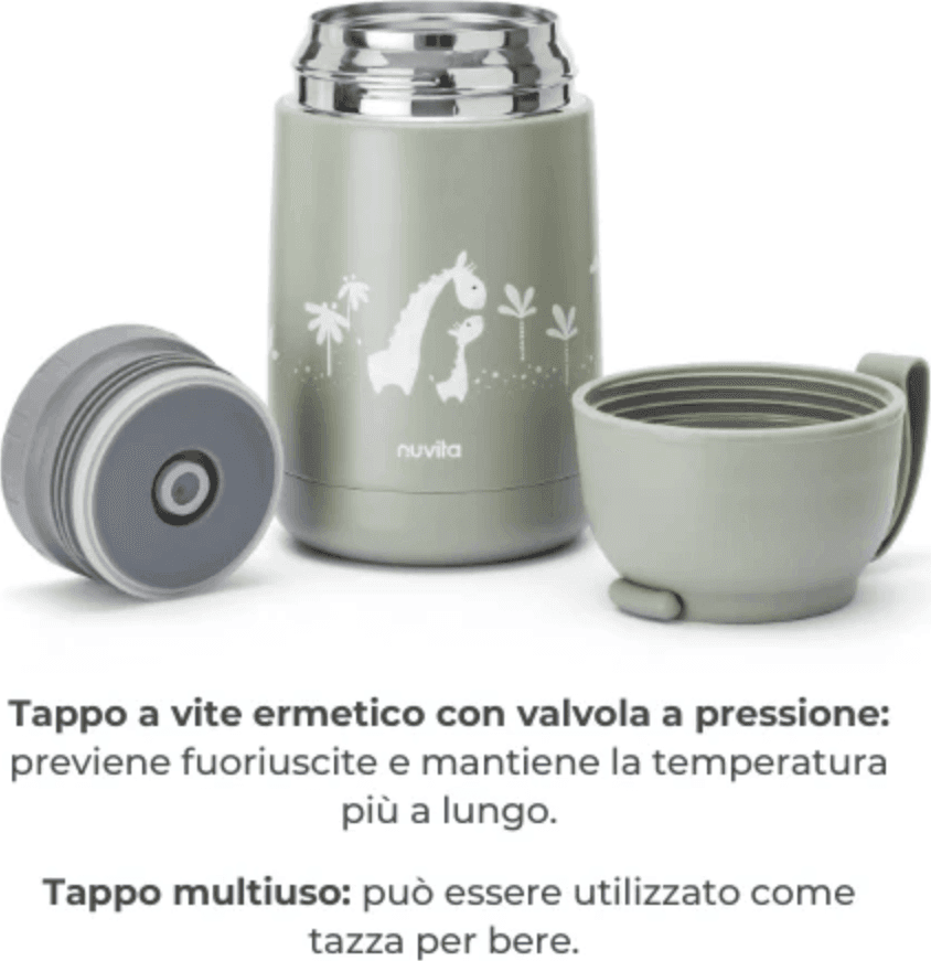 Contenitore termico per alimenti in acciaio da 620ml Nuvita in Contenitori porta cibo La Casa Del Bebè - Napoli, commercioVirtuoso.it
