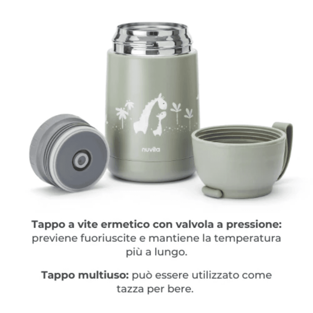Contenitore termico per alimenti in acciaio da 620ml Nuvita in Contenitori porta cibo La Casa Del Bebè - Napoli, commercioVirtuoso.it