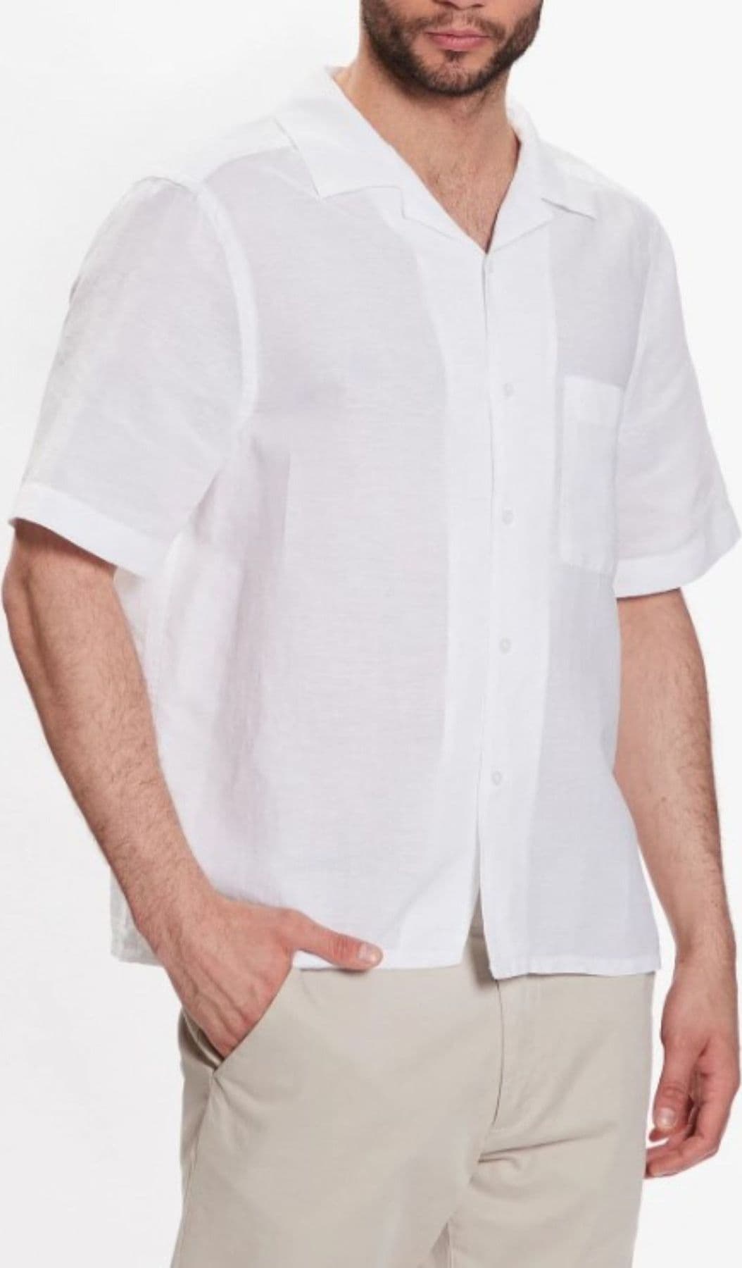 calvin klein CAMICIA LINEN COTTON CUBAN SS SHIRT da uomo in Camicie casual Drestige - Casamassima, commercioVirtuoso.it