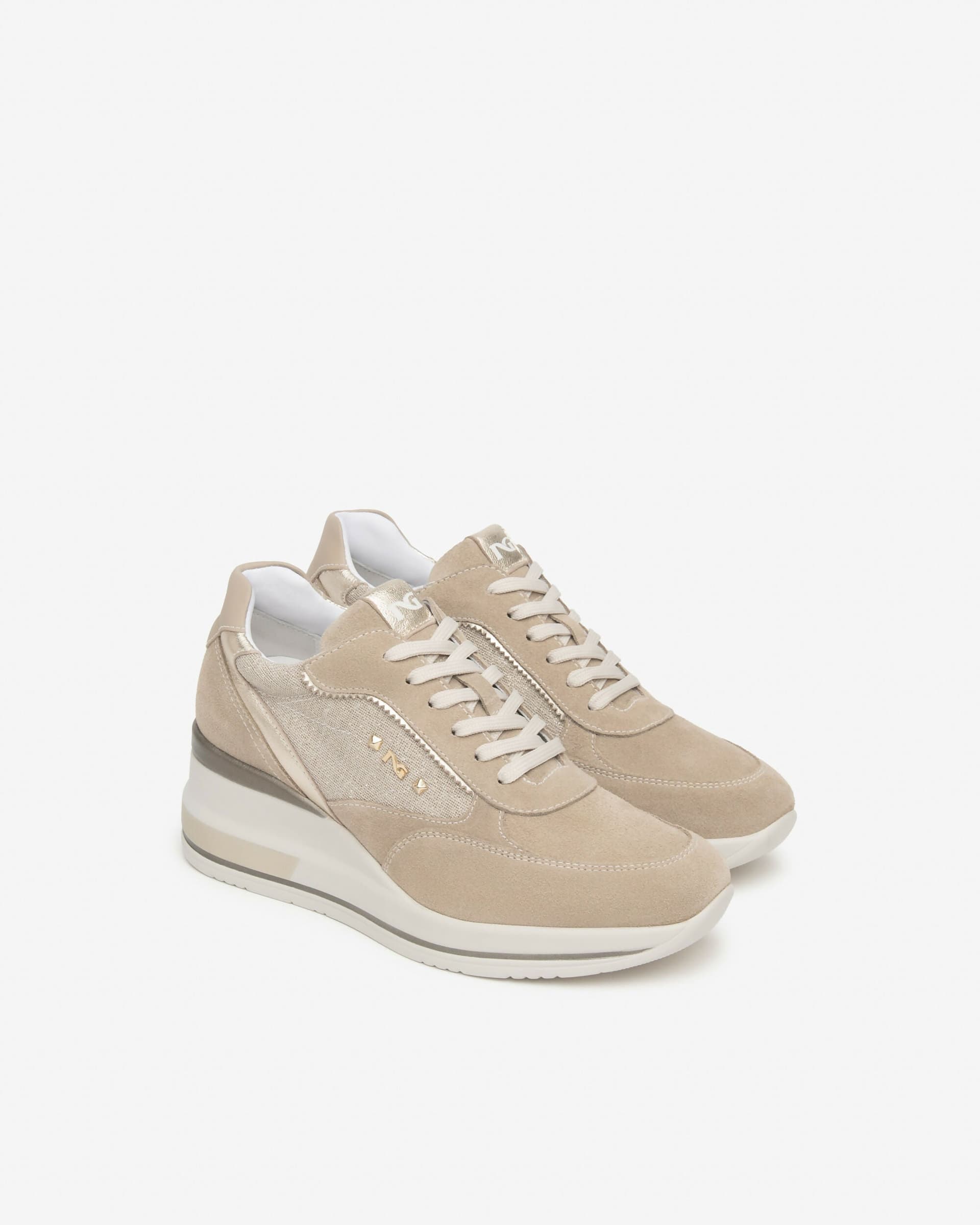NeroGiardini Donna Sneakers da donna in pelle, tessuto e materiale tecnico in Sneaker casual Cantali Calzature - Randazzo, commercioVirtuoso.it