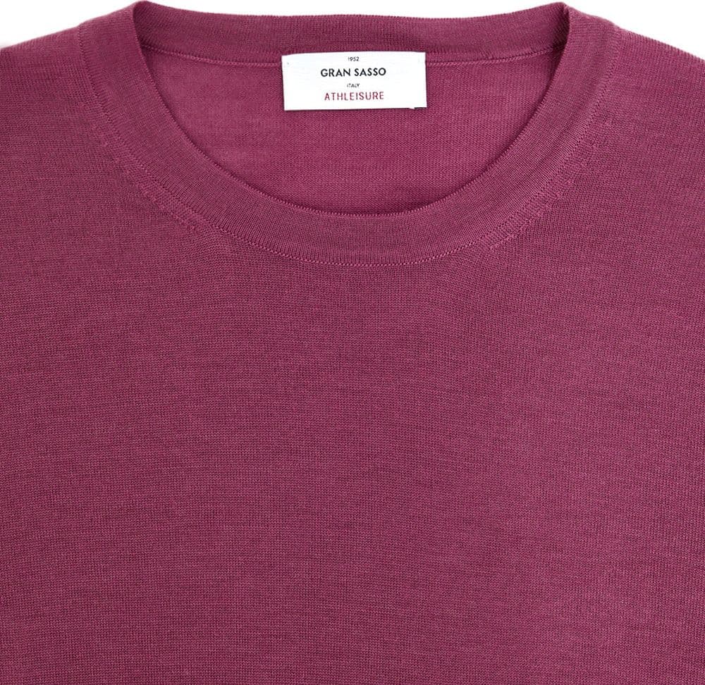 Gran Sasso Maglia Girocollo in Lana Viola da uomo in Maglioni Drestige - Casamassima, commercioVirtuoso.it