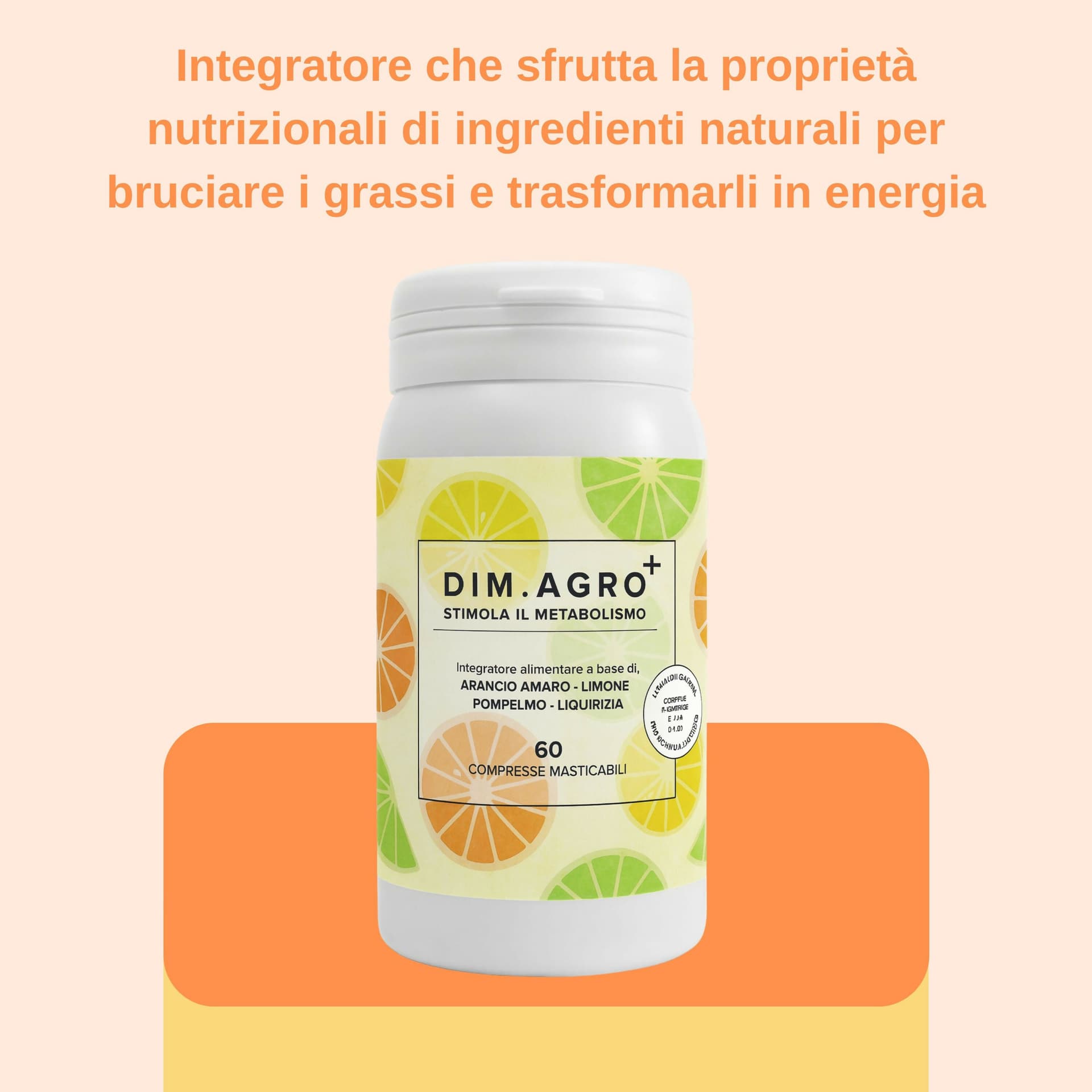 Dim.agro Integratore Dimagrante Naturale - Brucia Grassi E Stimola Il Metabolismo - Arancio Amaro, Limone, Pompelmo E Liquirizia - 60 Compresse Masticabili in Bruciatori di grasso BasketGuru Italia - Palermo, commercioVirtuoso.it